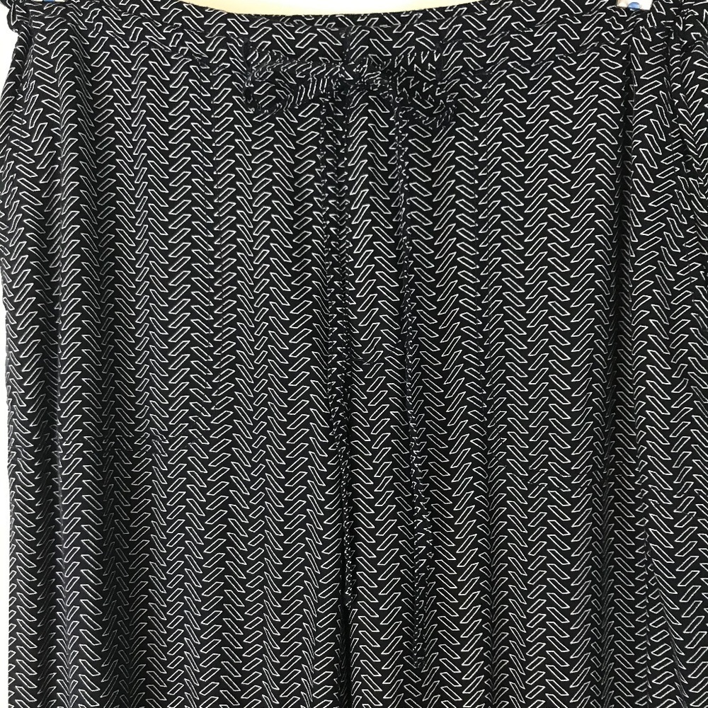 High Waist Wide Leg 100% viscose Navy pants size4 - Picture 2 of 12